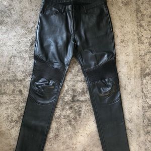 Zara Vegan Leather Moto Pants, size 32/32